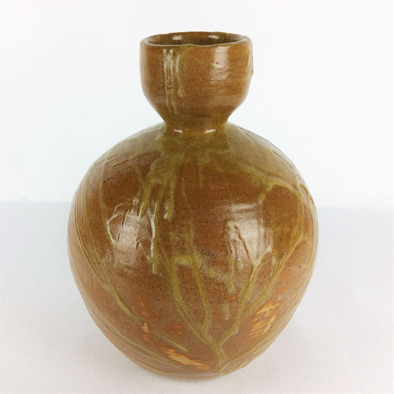 Vintage ceramic vase by Baumlin François, 1968