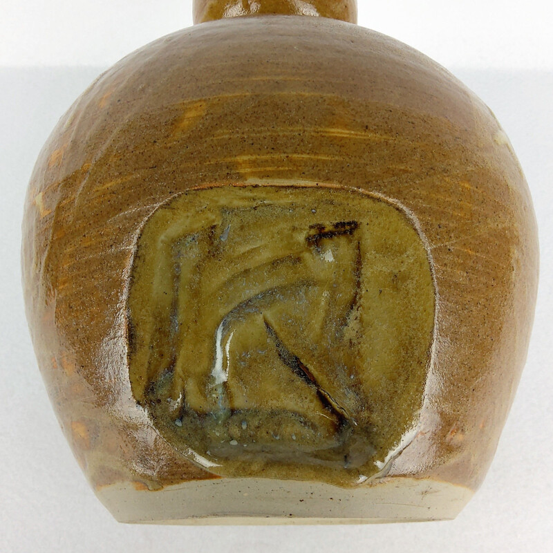Jarrón de cerámica vintage de Baumlin François, 1968