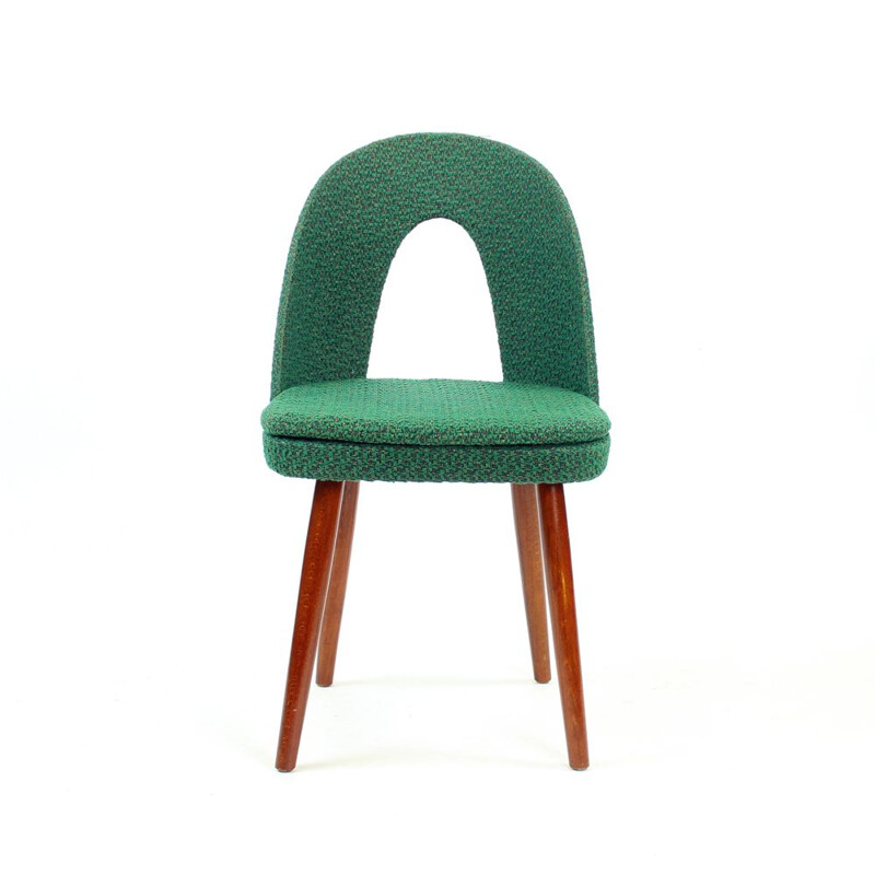 Set van 4 iconische vintage Tatra stoelen in groene stof, Antonin Suman, Tsjechoslowakije 1960