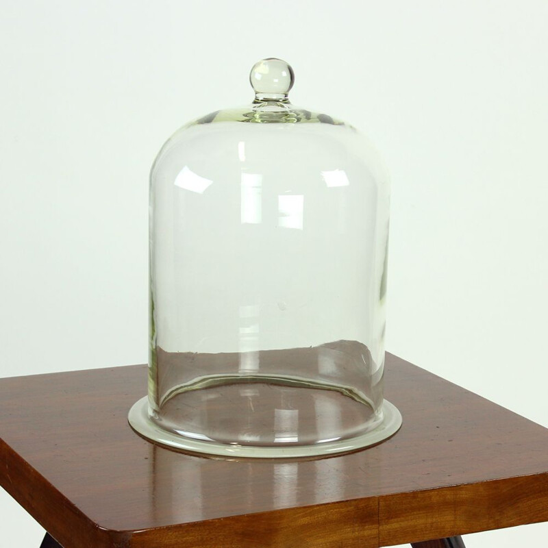 Midcentury Glass Bell, Czechoslovakia 1960s
