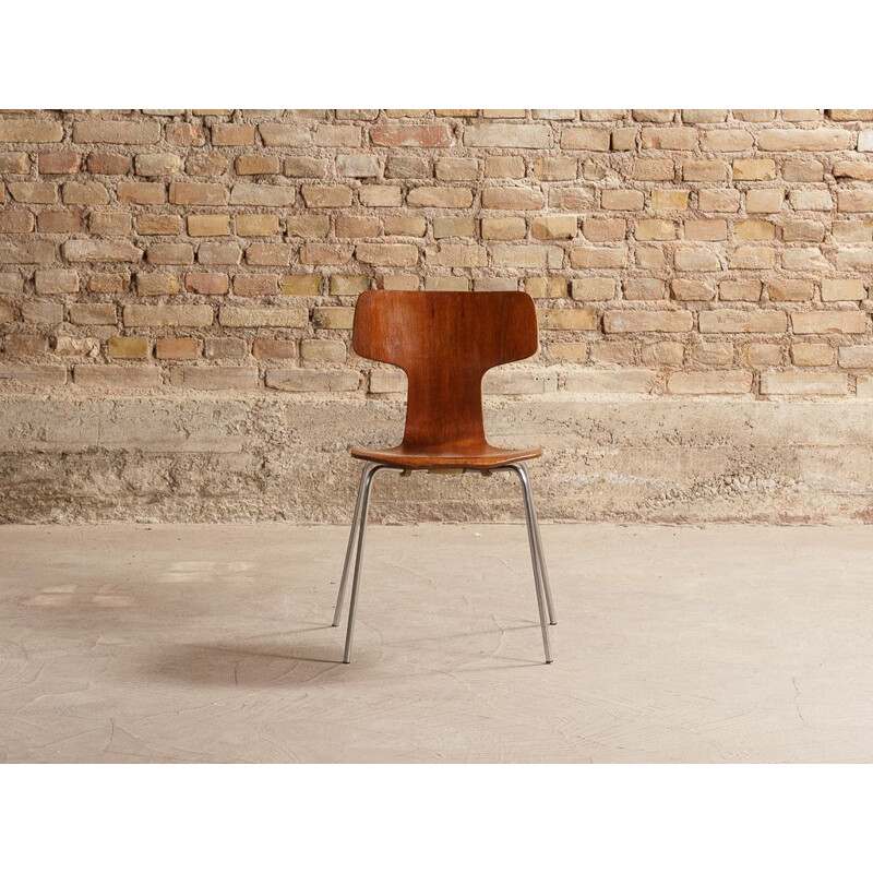 Vintage Hammer chair, N 3103 by Arne Jacobsen for Fritz Hansen, teak hammer, Denmark, 1969