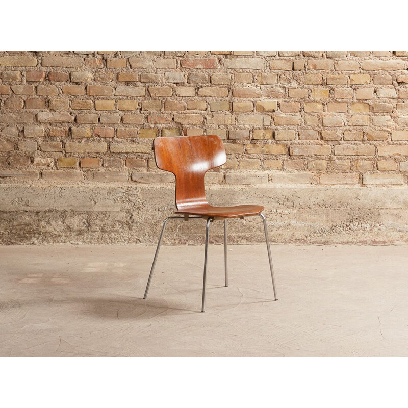 Vintage Hammer chair, N 3103 by Arne Jacobsen for Fritz Hansen, teak hammer, Denmark, 1969