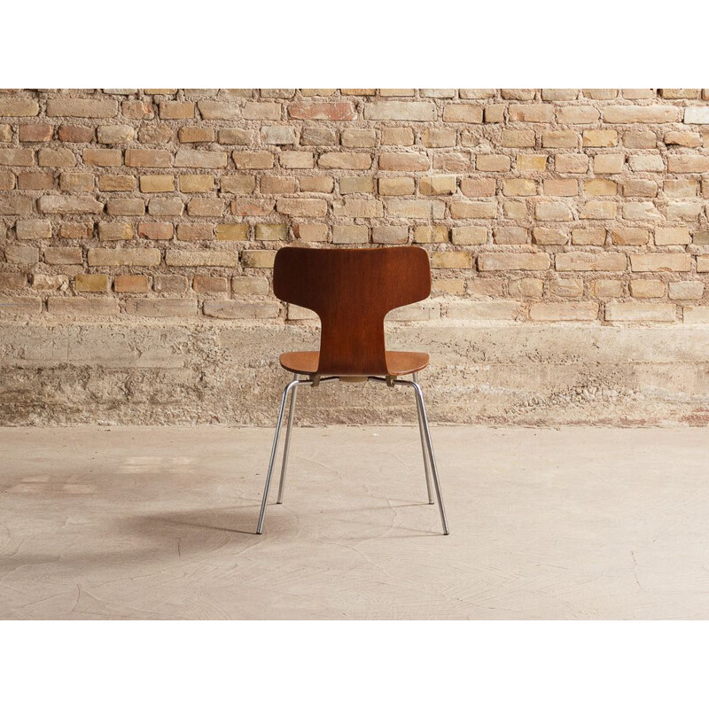 Vintage Hammer chair, N 3103 by Arne Jacobsen for Fritz Hansen, teak hammer, Denmark, 1969