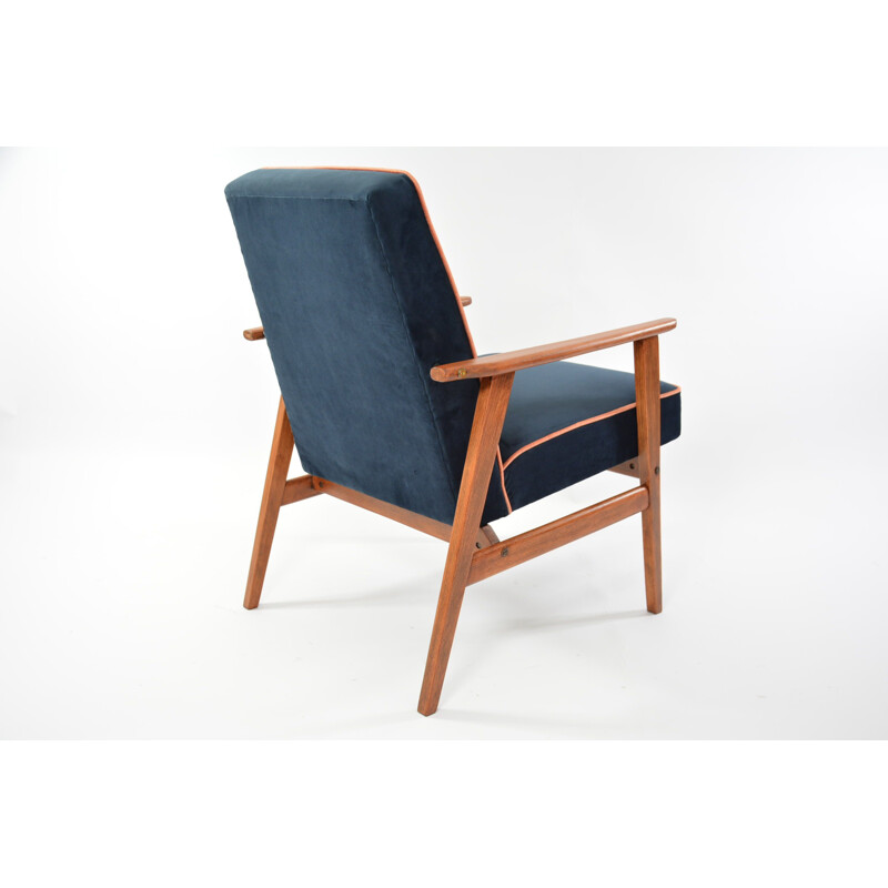 Vintage FOX night blue armchair