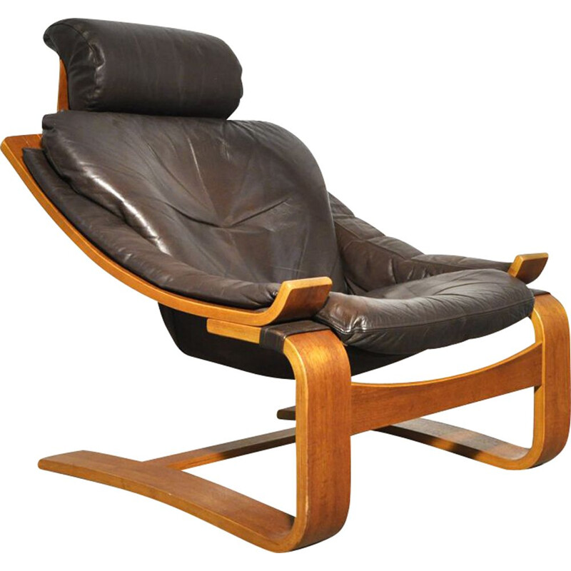 Vintage 'Kroken' lounge chair by Ake Fribyter for Nelo Mobel, Sweden 1970s 