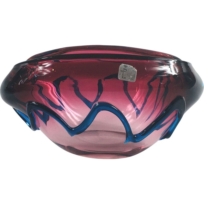 Small Mid-Century Bowl by Fratelli Toso, Murano Glass Italy 1960s