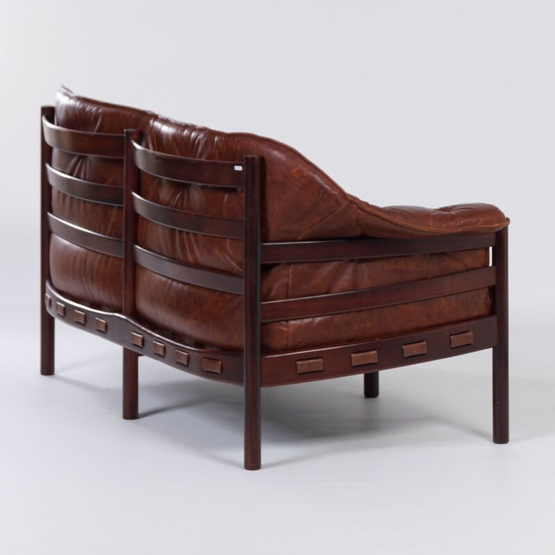 Canapé vintage en cuir de Sven Ellekaer pour Coja 1960