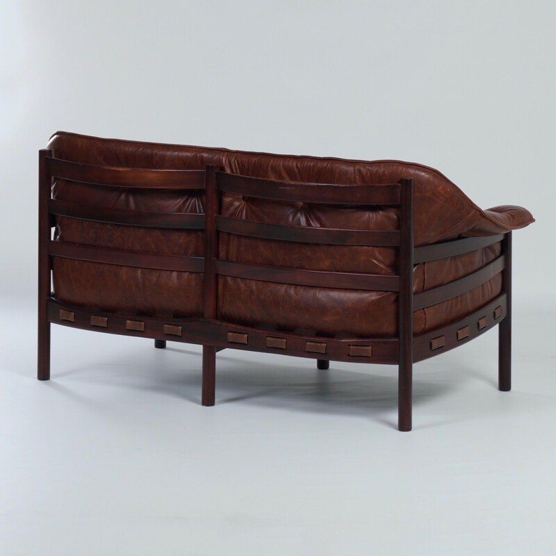 Vintage leather sofa by Sven Ellekaer for Coja 1960