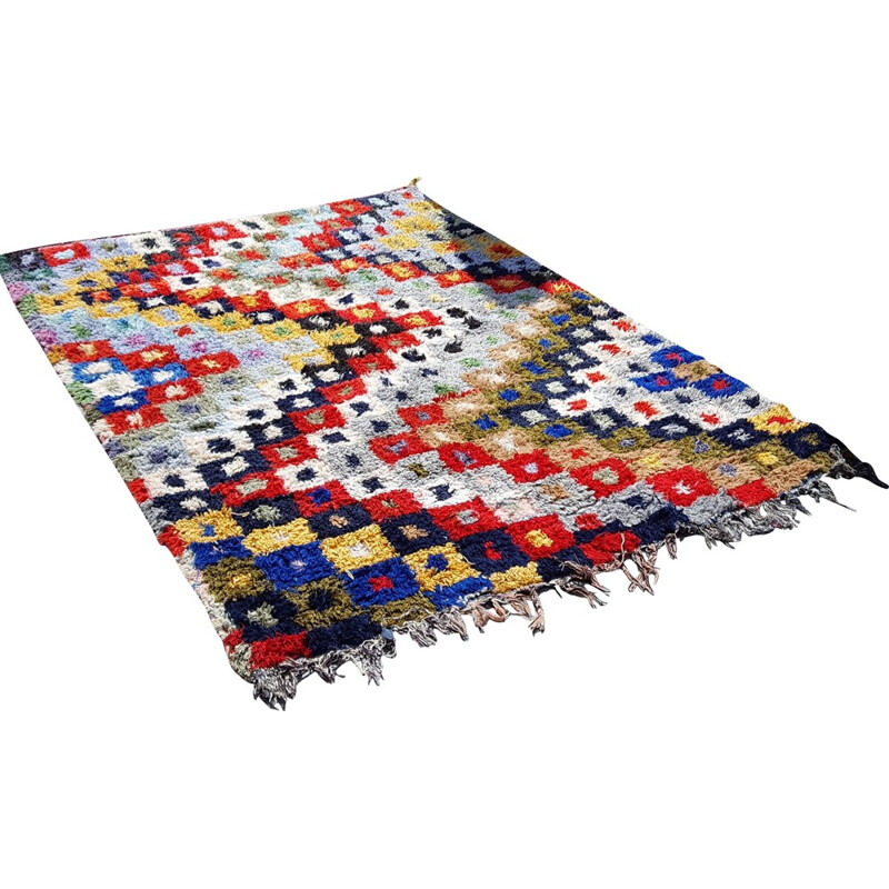 Boucherouite rug in cotton - 1990s