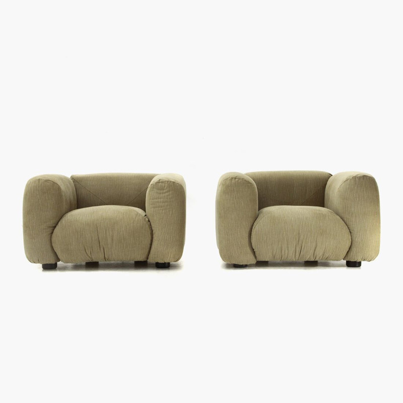 Pair of vintage "Marius & Marius" armchairs by Mario Marenco for Arflex, 1970s