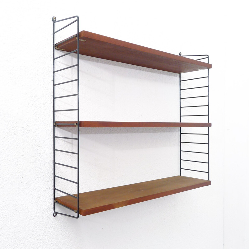 Modular shelving system in teak, Nisse STRINNING - 1950s