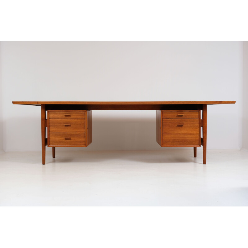 Large Vintage Teak Vintage Desk by Arne Vodder 1960