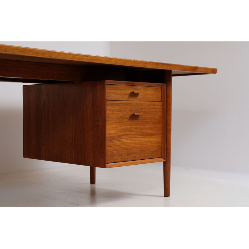Large Vintage Teak Vintage Desk by Arne Vodder 1960