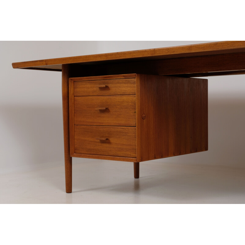 Large Vintage Teak Vintage Desk by Arne Vodder 1960