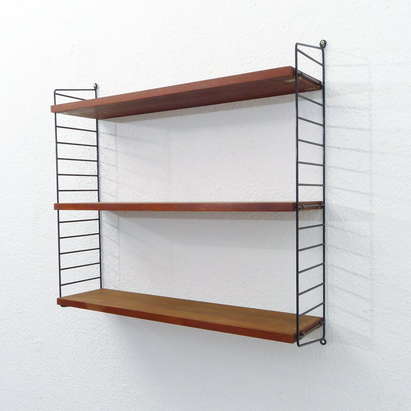 Modular shelving system in teak, Nisse STRINNING - 1950s