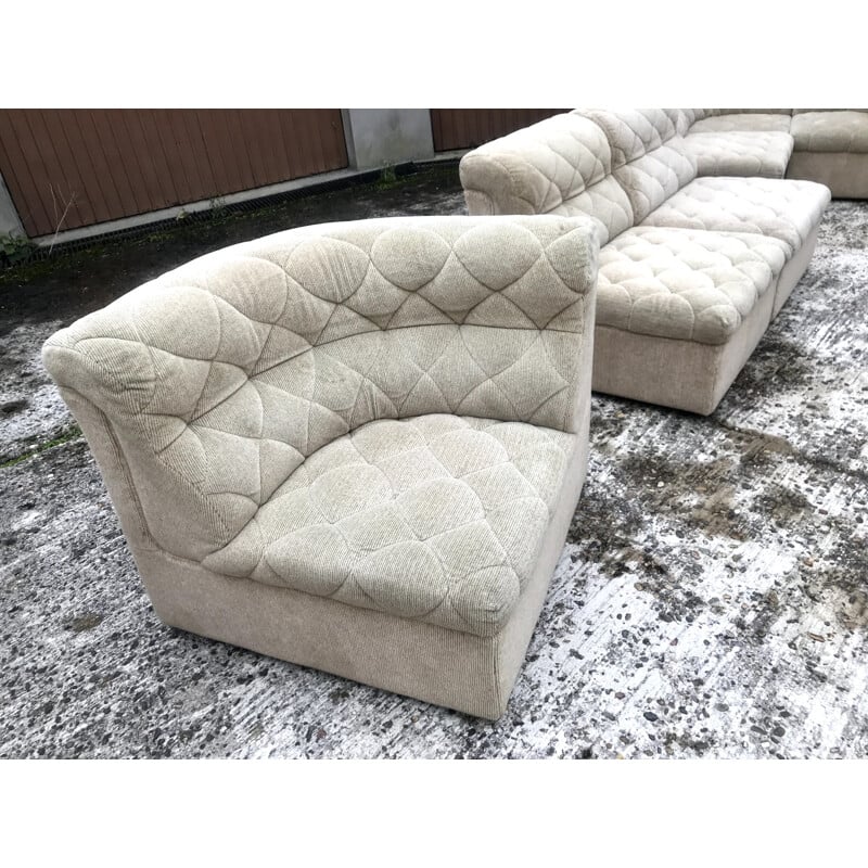 Vintage-Sofa und Sessel modulares Ensemble Laauser 1960