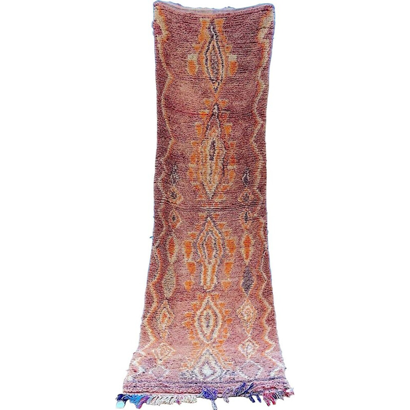 Vintage Berber boujaad purple carpet 