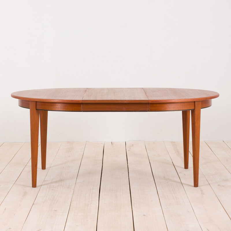 Vintage extension teak dining table Model 55 Omann Jun  Denmark 1960s