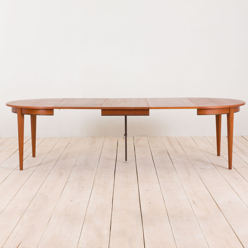 Vintage extension teak dining table Model 55 Omann Jun  Denmark 1960s