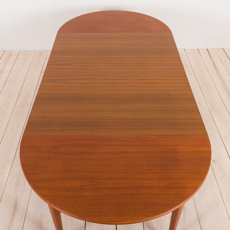 Vintage extension teak dining table Model 55 Omann Jun  Denmark 1960s