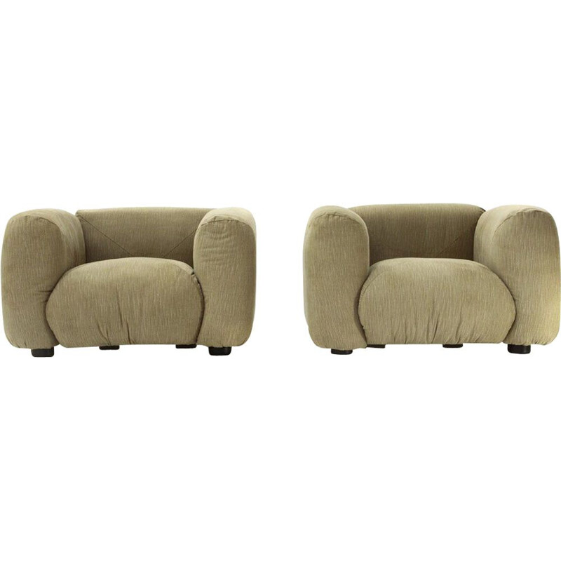 Pair of vintage "Marius & Marius" armchairs by Mario Marenco for Arflex, 1970s