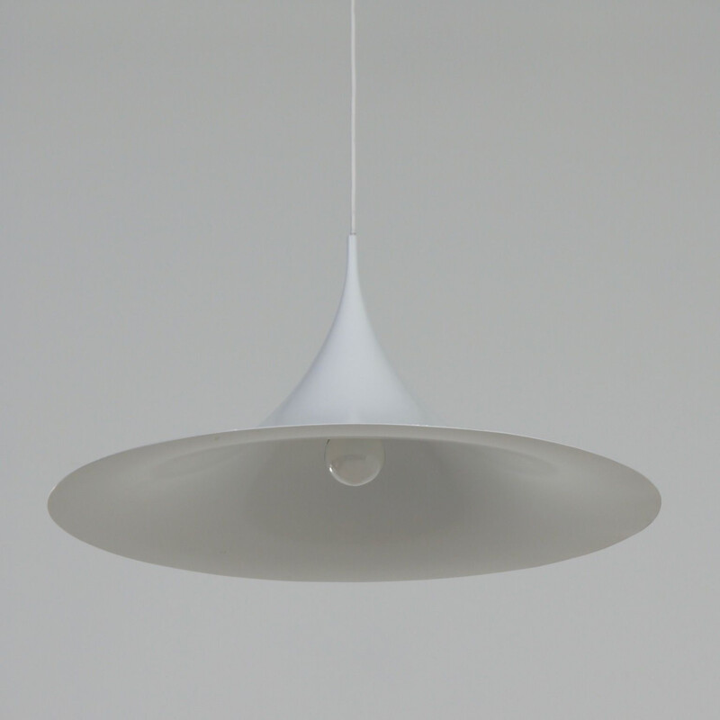 Vintage white pendant lamp by Bonderup and Thorup for Fog Morup, 1960