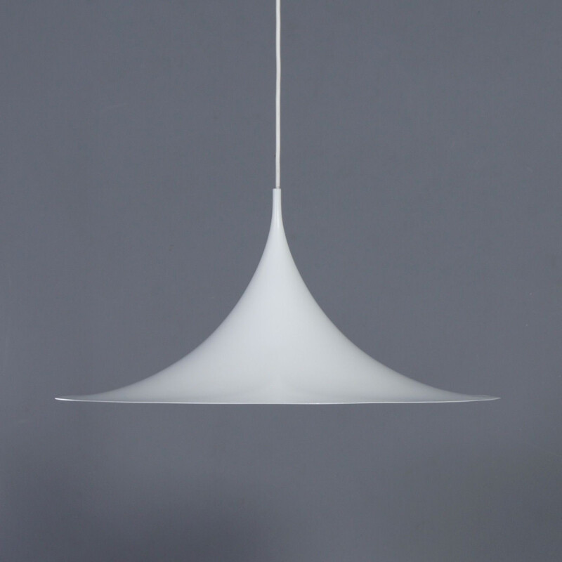 Vintage white pendant lamp by Bonderup and Thorup for Fog Morup, 1960