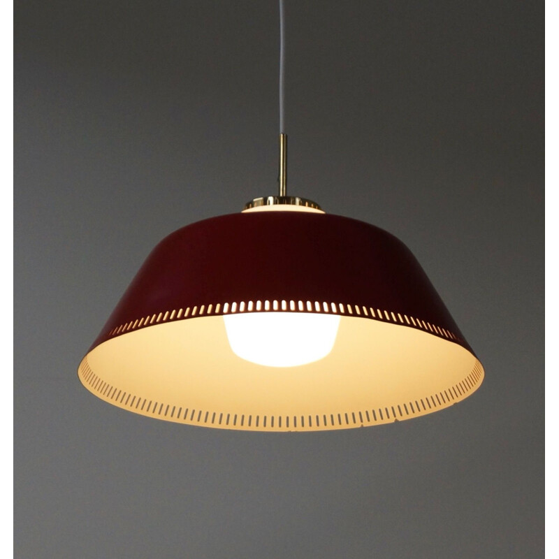 Suspension Vintage Red de Bent Karlby pour Lyfa, Danemark 1960