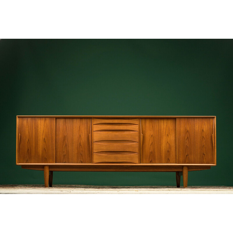 Vintage teak sideboard by Axel Christensen for Omann Jun, 1960s