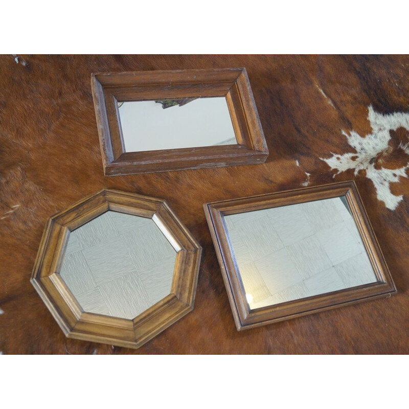 Trio vintage mirror French 1940