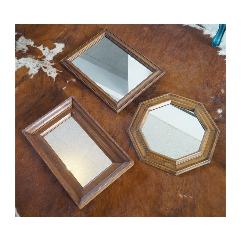 Trio vintage mirror French 1940