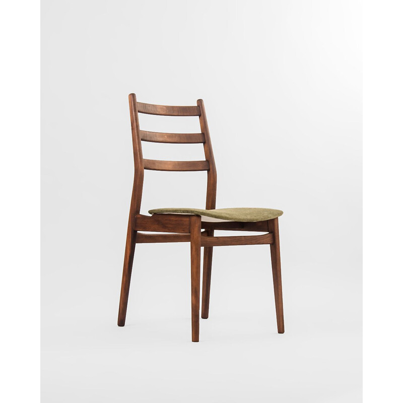 Set of 6 vintage Walnut Dining Chairs,Danish  1960s