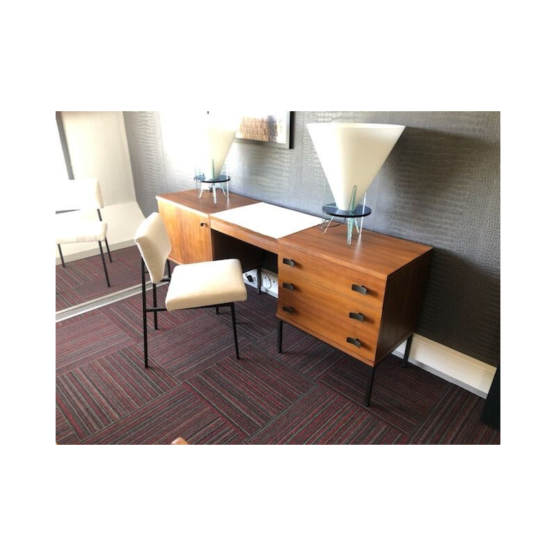 Vintage Rosewood desk by Antoine Philippon & Jacqueline Lecoq, 1960