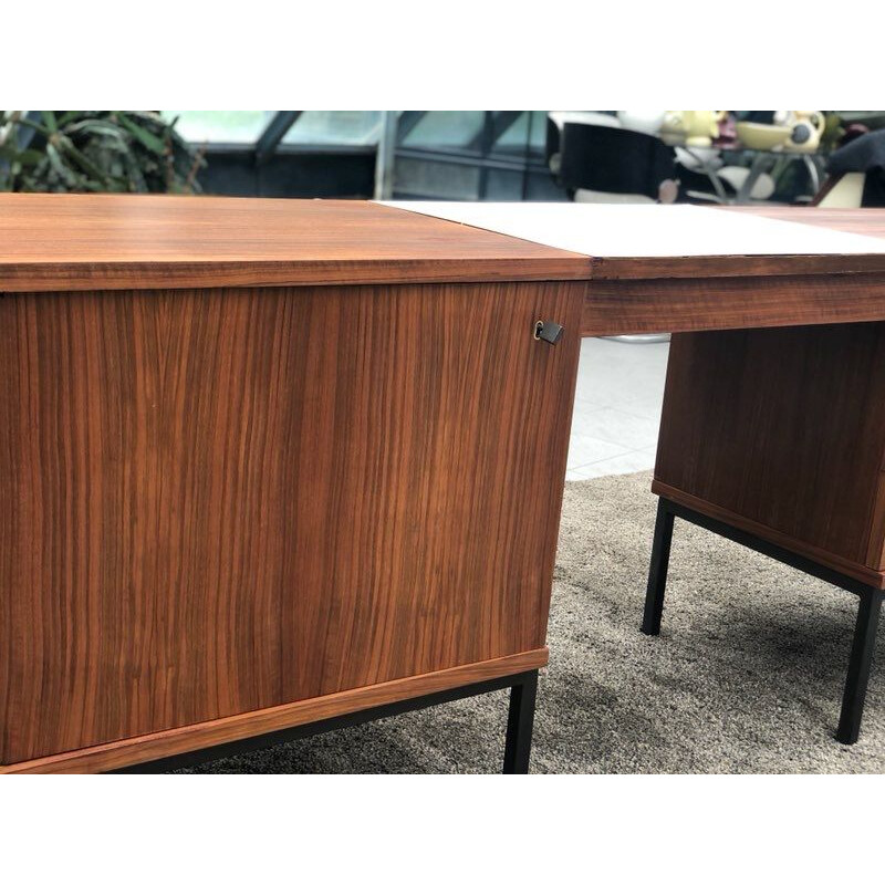 Vintage Rosewood desk by Antoine Philippon & Jacqueline Lecoq, 1960