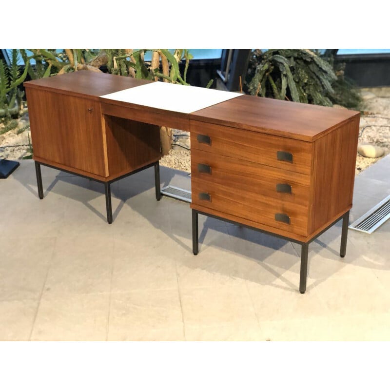 Vintage Rosewood desk by Antoine Philippon & Jacqueline Lecoq, 1960