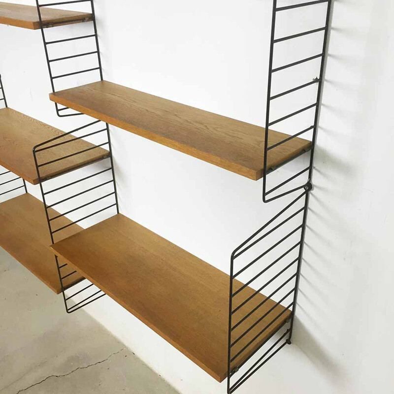 Modular String oak shelving system, Nisse STRINNING - 1960s