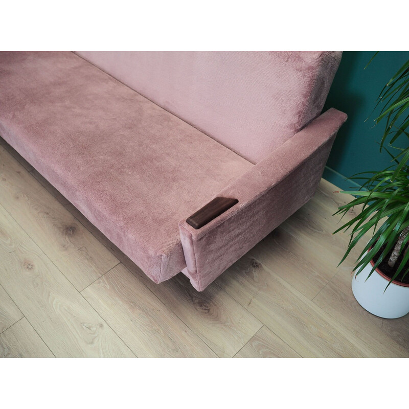 Vintage pink folding sofa, Denmark 1980