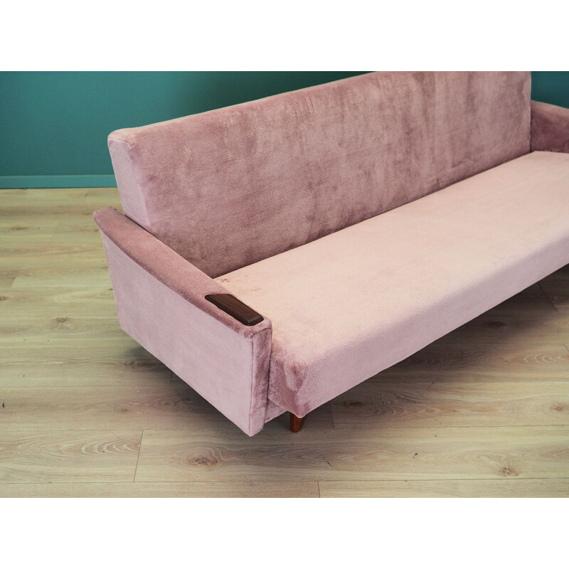 Vintage pink folding sofa, Denmark 1980