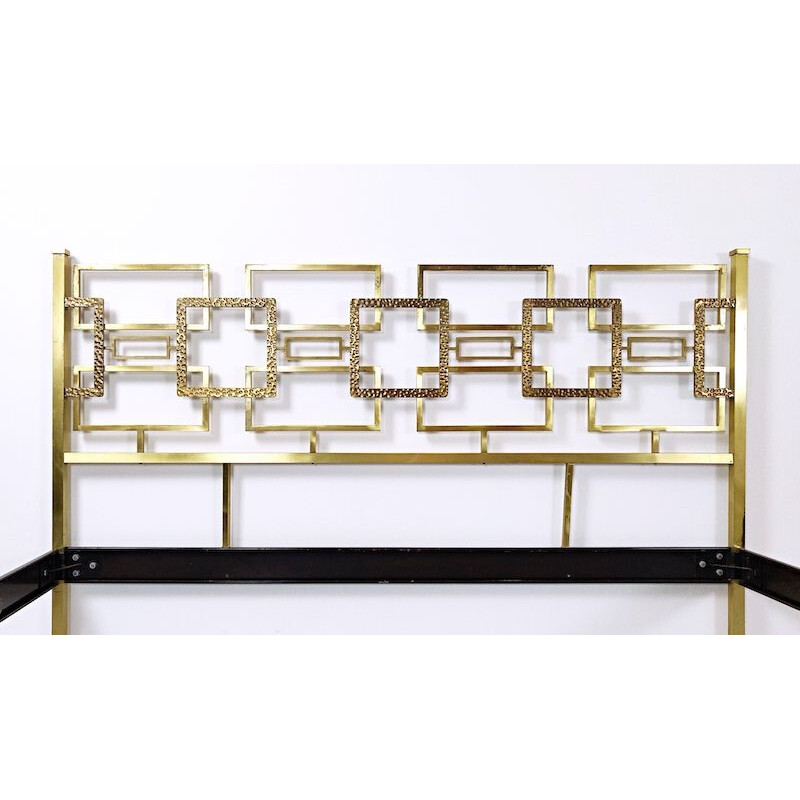 Vintage Brass Bed by Luciano Frigerio, 1970s