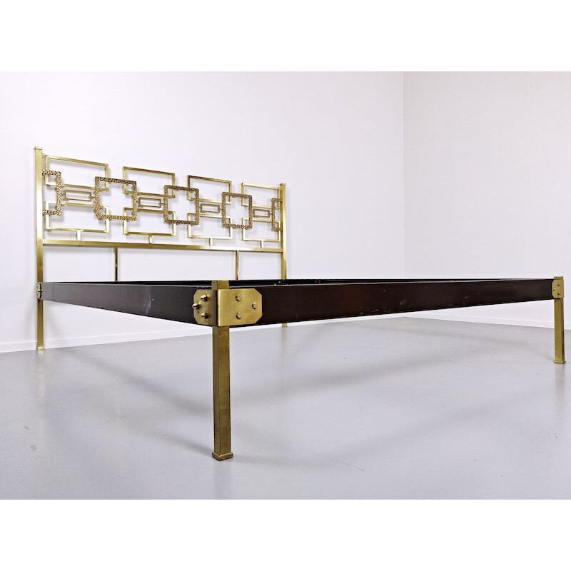 Vintage Brass Bed by Luciano Frigerio, 1970s