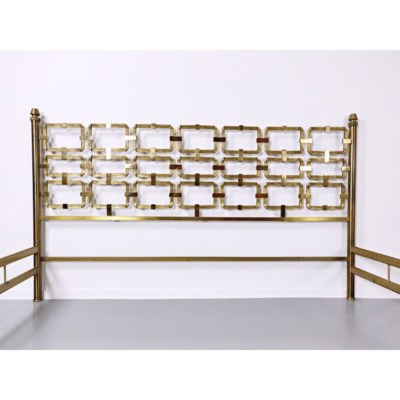 Vintage Brass Bed by Luciano Frigerio, 1970s