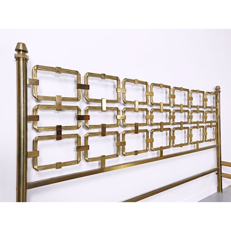 Vintage Brass Bed by Luciano Frigerio, 1970s