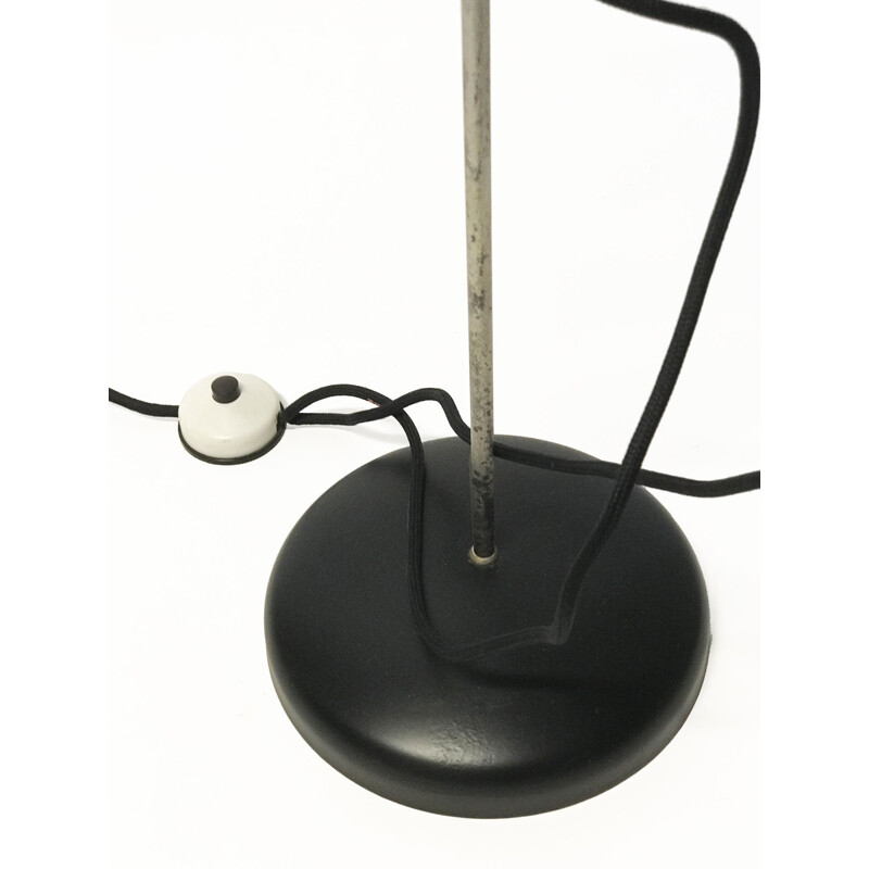 Lampadaire vintage pour projecteur noir et cuivre