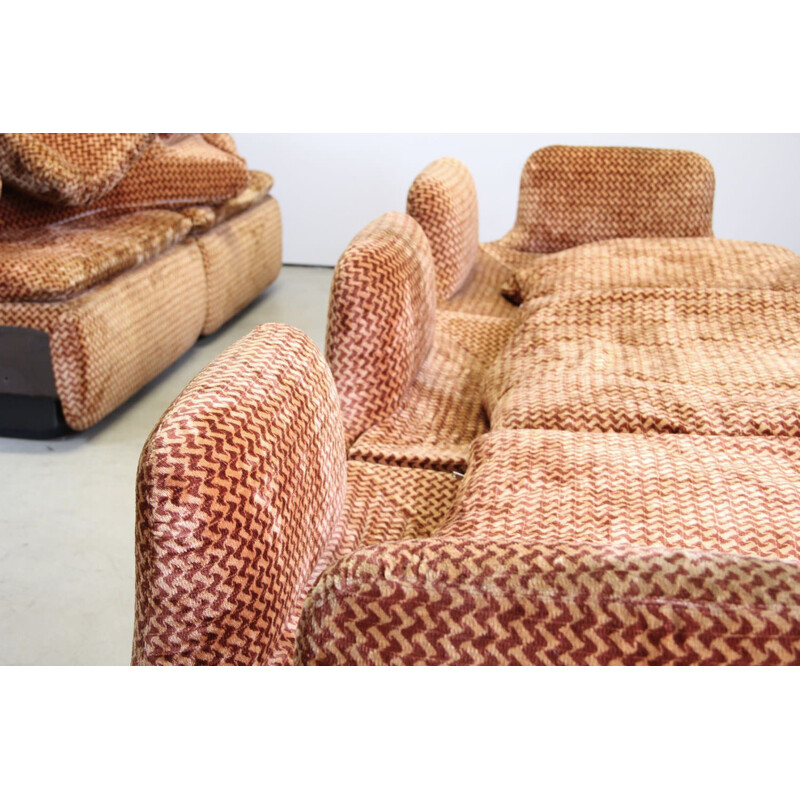 Canapé et fauteuil Vintage Confidential 5 places, Alberto Rosselli pour Saporiti