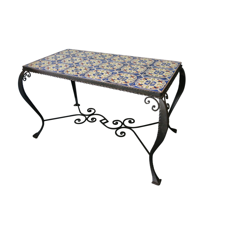 Vintage wrought iron coffee table