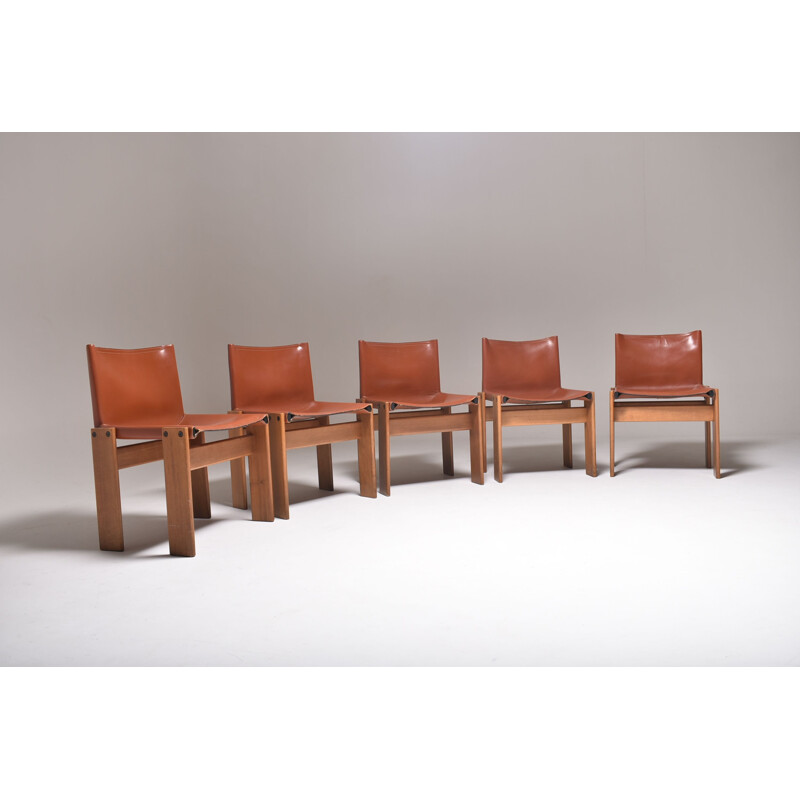 Set de 5 chaises vintage Monk par Afra et Tobia Scarpa 1970