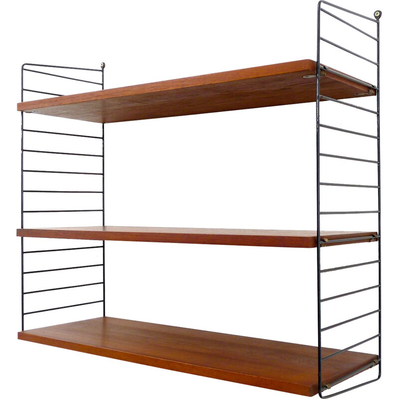 Modular shelving system in teak, Nisse STRINNING - 1950s