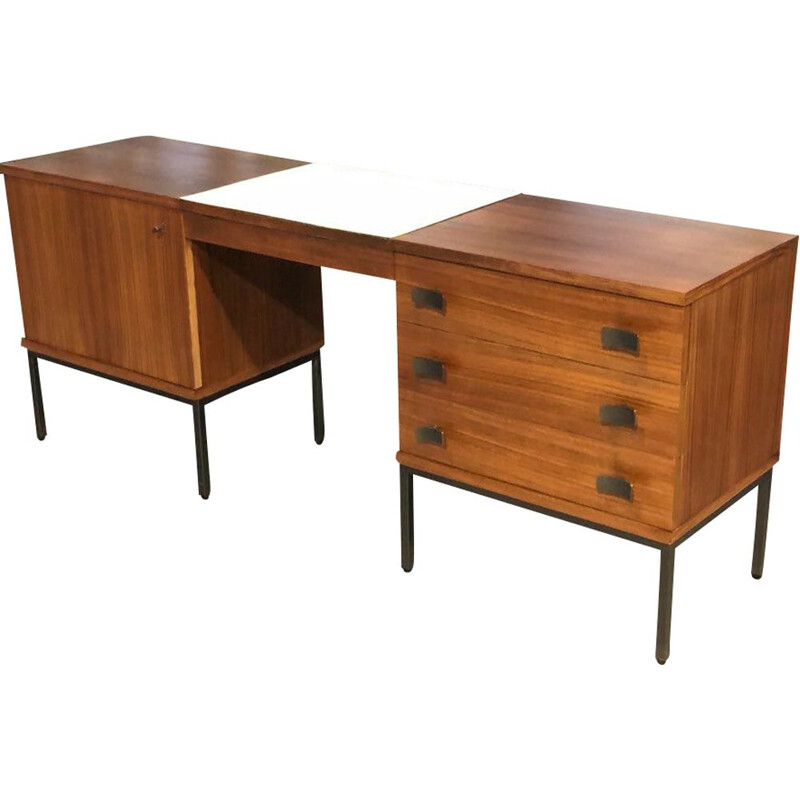 Vintage Rosewood desk by Antoine Philippon & Jacqueline Lecoq, 1960