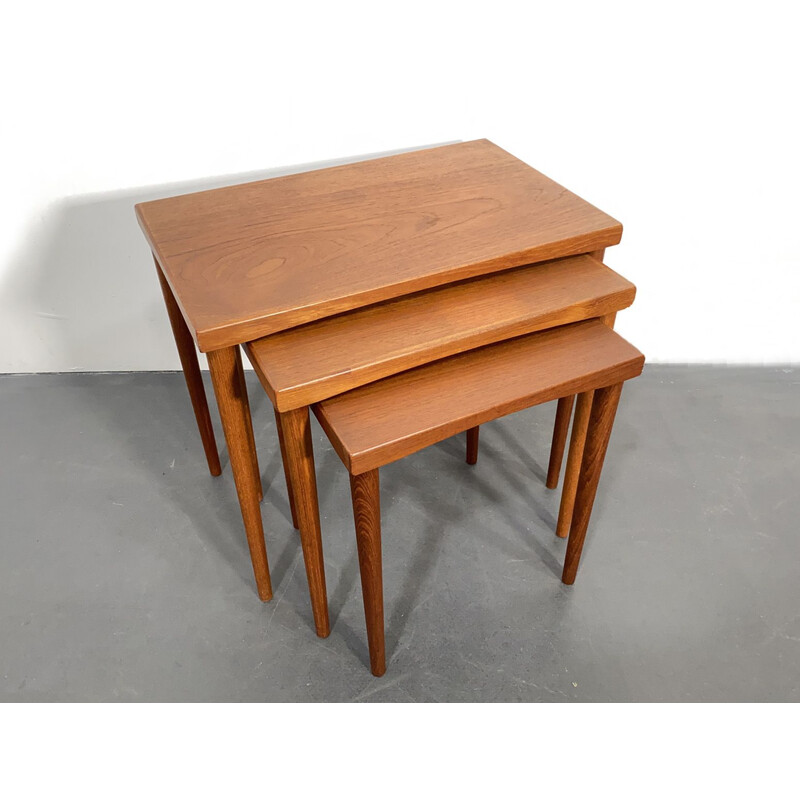 Mid Century Teak Nesting Tables Denmark 1960s