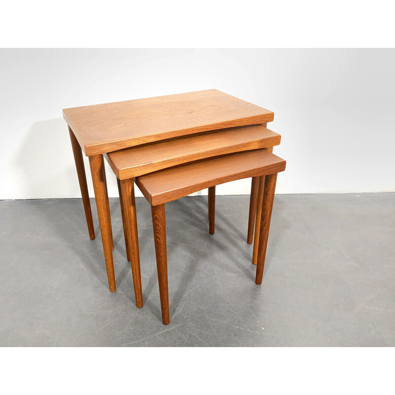 Mid Century Teak Nesting Tables Denmark 1960s